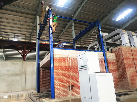 Automatyczny piec tunelowy do procesu wypalania cegieł w linii produkcyjnej cegieł glinianych