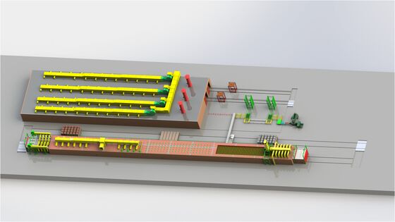 100 do 1200 ton/dzień całkowicie automatyczna linia produkcyjna cegły glinianej z suszarką tunelową i piecem tunelowym do produkcji cegły glinianej